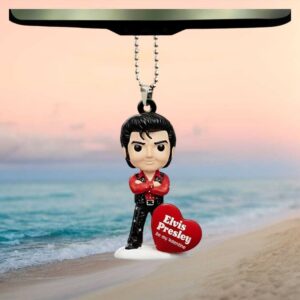 Elvis Presley “Be My Valentine” Red Heart Acrylic Car Ornament
