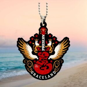 Elvis Presley Graceland The King Wings Guitar Acrylic Car Ornament