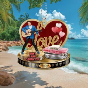 Elvis Presley Hunk O’ Burnin’ Love Pink Cadillac Record Car Hanging Ornament Elvis Presley Hunk O’ Burnin’ Love Pink Cadillac Record Car Hanging Ornament