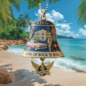 Elvis Presley King of Rock ‘N’ Roll Graceland Blue Bell Ornament Elvis Presley King of Rock ‘N’ Roll Graceland Blue Bell Ornament