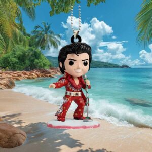 Elvis Presley Rock and Roll Legend Chibi Figure Car Hanging Decor Ornament Elvis Presley Rock and Roll Legend Chibi Figure Car Hanging Decor Ornament