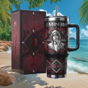 Eminem The Marshall Mathers LP Detroit Hip Hop Red & Black 40oz Tumbler