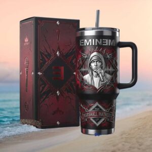 Eminem The Marshall Mathers LP Detroit Hip Hop Red & Black 40oz Tumbler