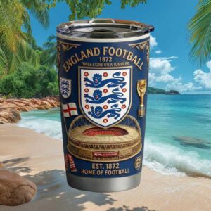 England Football “Home of Football” Three Lions Wembley Stadium 40oz Tumbler