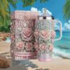 Best Grandma Ever Tea Tumbler & Floral Jewelry 3D Embossed Tumbler Best Grandma Ever Tea Tumbler & Floral Jewelry 3D Embossed Tumbler