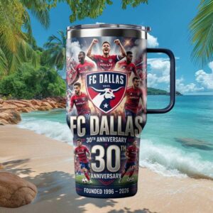 FC Dallas 30th Anniversary 1996 2026 Soccer Stars Travel Tumbler