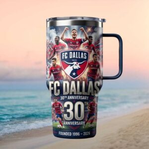 FC Dallas 30th Anniversary 1996 2026 Soccer Stars Travel Tumbler