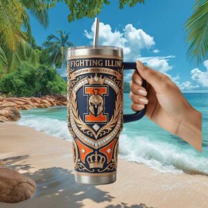 Fighting Illini Tradition Pride Excellence Jeweled Tumbler