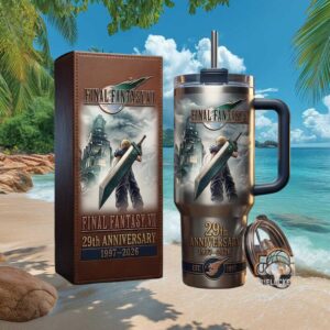 Final Fantasy VII 29th Anniversary Cloud Strife Buster Sword 40oz Tumbler