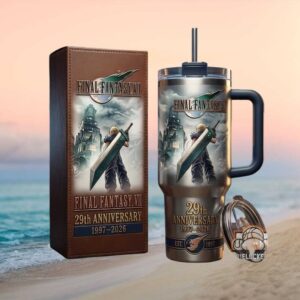 Final Fantasy VII 29th Anniversary Cloud Strife Buster Sword 40oz Tumbler
