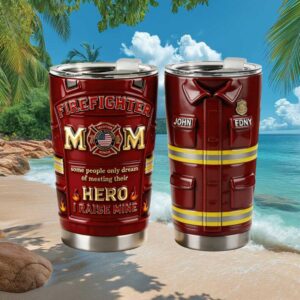 Firefighter Mom I Raise My Hero FDNY Tribute Insulated Tumbler