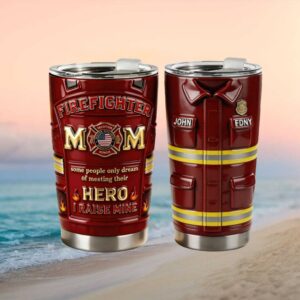Firefighter Mom I Raise My Hero FDNY Tribute Insulated Tumbler