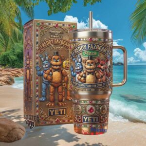 Five Nights at Freddy’s 1987 Fazbear Pizza 3D Character 40oz Tumbler