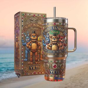 Five Nights at Freddy’s 1987 Fazbear Pizza 3D Character 40oz Tumbler