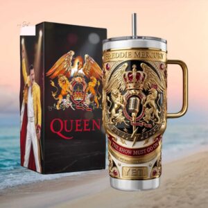 Freddie Mercury Queen The Show Must Go On Crest Tumbler