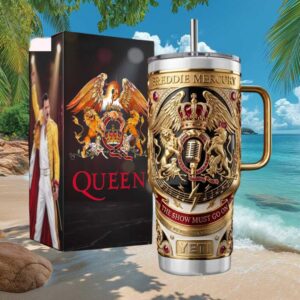 Freddie Mercury Queen The Show Must Go On Crest Tumbler