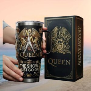 Freddie Mercury “The Show Must Go On” 3D Queen Tribute 40oz Tumbler