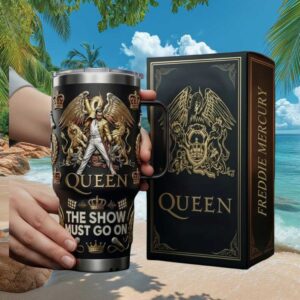 Freddie Mercury “The Show Must Go On” 3D Queen Tribute 40oz Tumbler