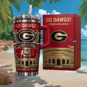Georgia Bulldogs “Go Dawgs” Between the Hedges University of Georgia 40oz Insulated Tumbler