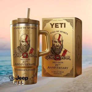 God of War 21st Anniversary Saga of Sparta Kratos Commemorative 40oz Tumbler