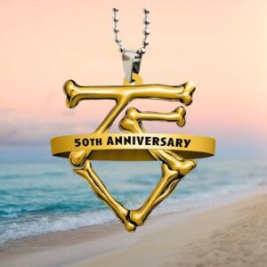 Golden Bone 50th Anniversary Commemorative Car Rearview Mirror Ornament