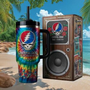 Grateful Dead 1965 Forever “What a Long Strange Trip It's Been” Tie Dye 40oz Dancing Bears Tumbler