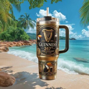 Guinness 267th Anniversary Limited Edition Toucan & Harp Gold Tumbler Guinness 267th Anniversary Limited Edition Toucan & Harp Gold Tumbler