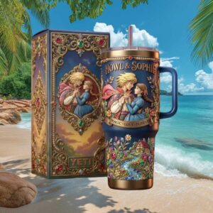 Howl and Sophie Studio Ghibli Inspired 3D Romantic Tumbler Howl and Sophie Studio Ghibli Inspired 3D Romantic Tumbler