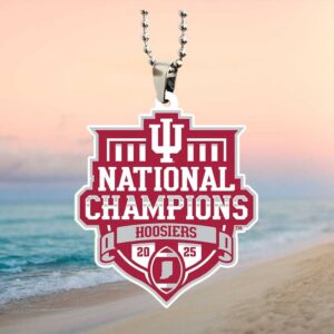 IU Indiana Hoosiers 2025 National Champions Logo Shield Car Hanging Ornament