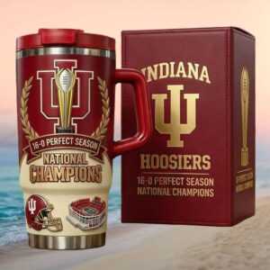 Indiana Hoosiers 16 0 Perfect Season National Champions Commemorative Tumbler