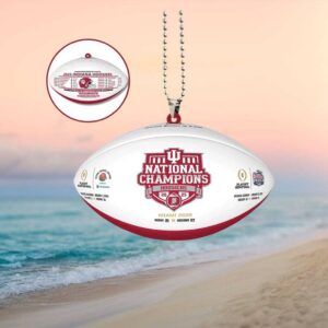 Indiana Hoosiers 2025 National Champions Football Car Ornament