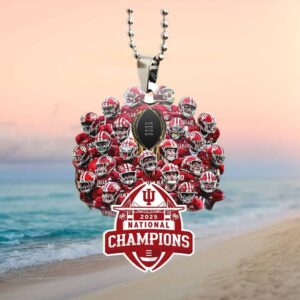 Indiana Hoosiers 2025 National Champions Football Team Car Ornament