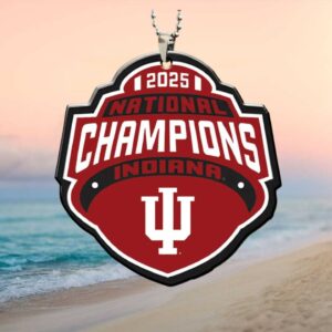 Indiana Hoosiers 2025 National Champions Logo Car Hanging Ornament