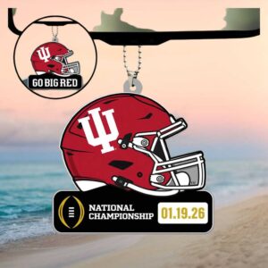 Indiana Hoosiers 2026 National Championship Helmet Car Ornament