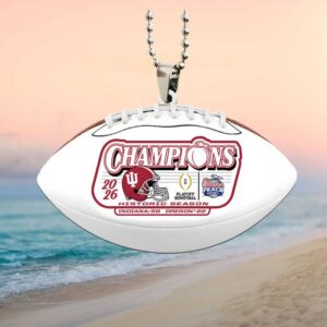 Indiana Hoosiers 2026 Peach Bowl Champions Historic Season Football Ornament