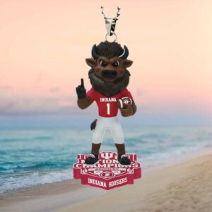 Indiana Hoosiers Mascot National Champions Number 1 Fan Car Ornament