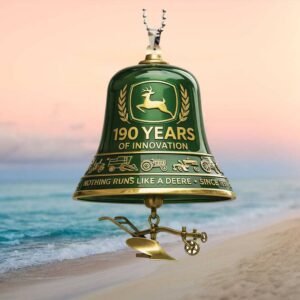 John Deere 190 Years of Innovation Green Bell Car Ornament