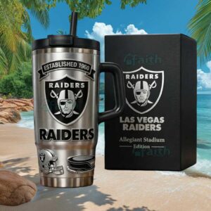 Las Vegas Raiders Allegiant Stadium Edition 40oz Tumbler Established 1960