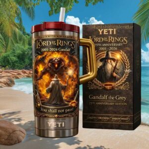 Lord of the Rings Gandalf the Grey 25th Anniversary 2001 2026 Yeti Tumbler