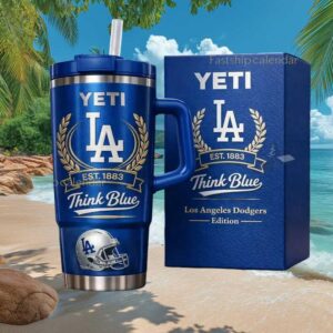 Los Angeles Dodgers Think Blue Edition YETI Tumbler 40oz with Handle