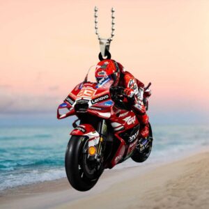 Marc Marquez 93 Ducati Lenovo Racing Helmet & Bike Car Hanging Ornament
