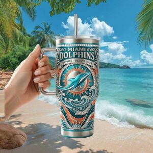 Miami Dolphins Ocean Legacy Fin Pride 40oz Insulated Tumbler