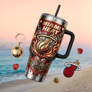 Miami Heat “Heat Culture” NBA Championship Fire Edition 40oz Tumbler