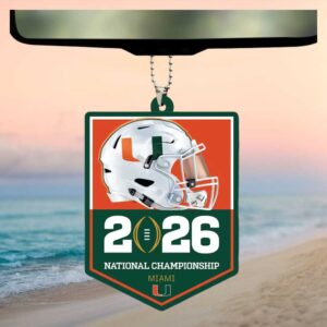 Miami Hurricanes 2026 National Championship Football Helmet Ornament