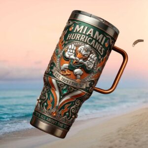 Miami Hurricanes “The U” Offical 40oz Tumbler   Sebastian the Ibis Legacy Edition