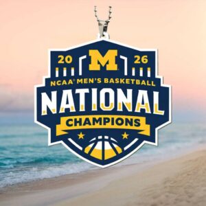 Michigan Wolverines 2026 NCAA Basketball National Champions Shield Ornament