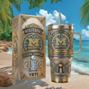 Michigan Wolverines 2026 NCAA Men’s Basketball National Champions Gold Edition Tumbler