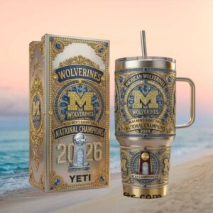 Michigan Wolverines 2026 NCAA Men’s Basketball National Champions Gold Edition Tumbler