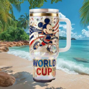 Mickey Mouse World Tumbler 2026 USA Soccer Personalized 40oz Tumbler