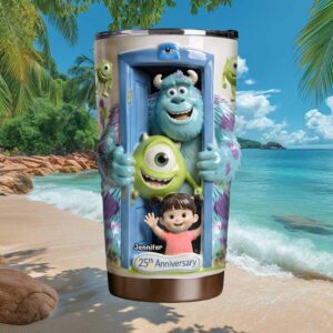 Monsters Inc. 25th Anniversary Custom 3D Mike & Sulley Tumbler